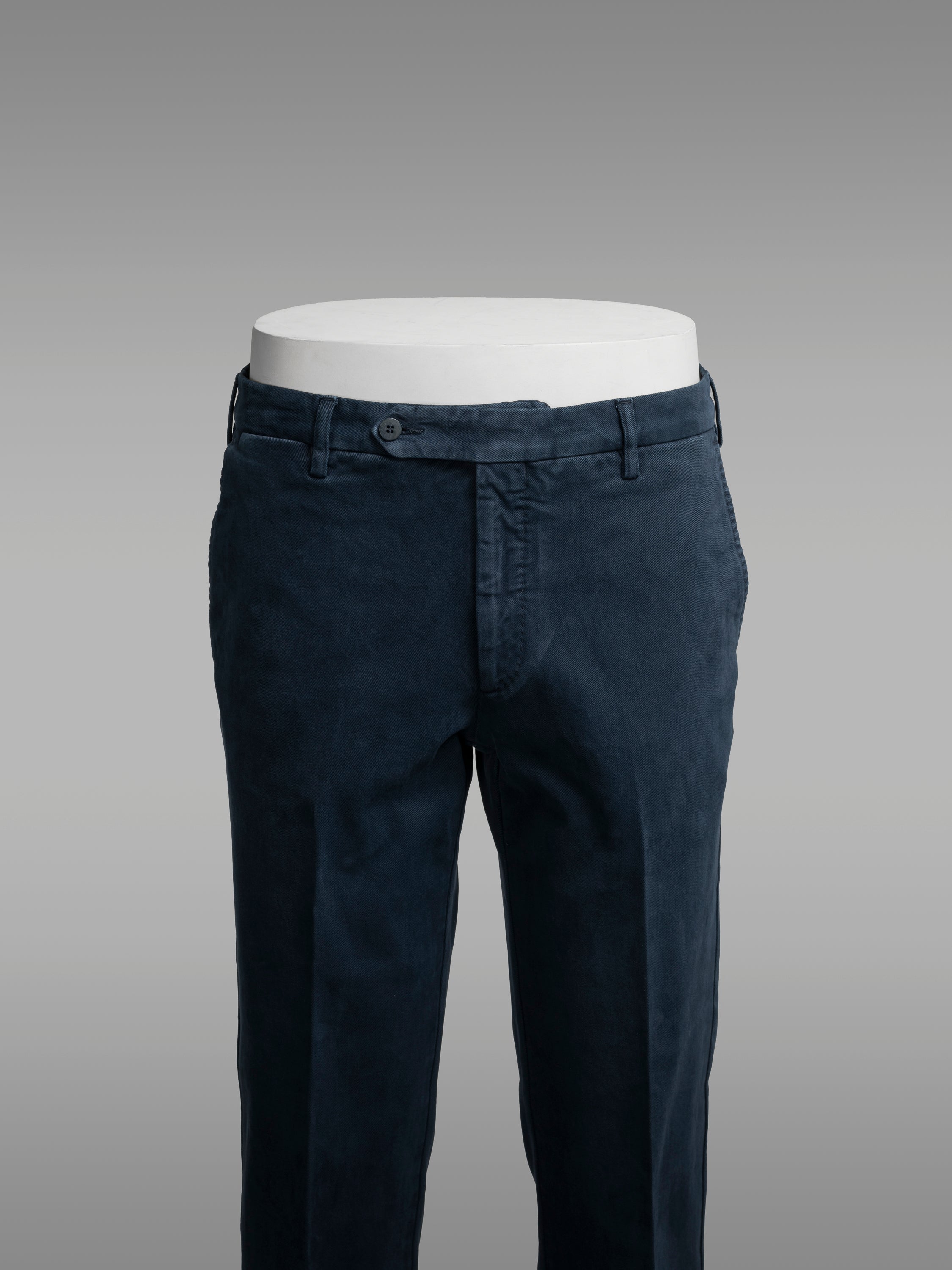 Dark blue cotton elastan sport trousers
